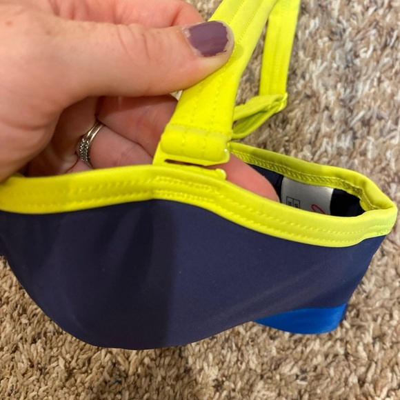 Curvy Kate Bandeau Swim Top 30DDD Blue Yellow - Picture 2 of 6